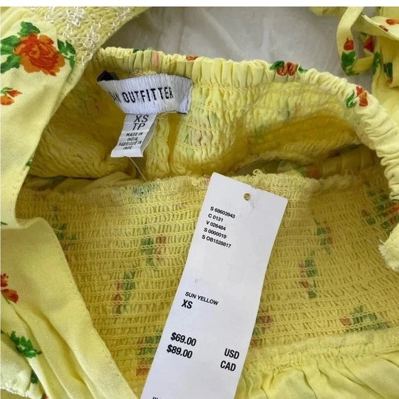 Urban Outfitters Laney  Yellow Floral Romper - Picture 10 of 12